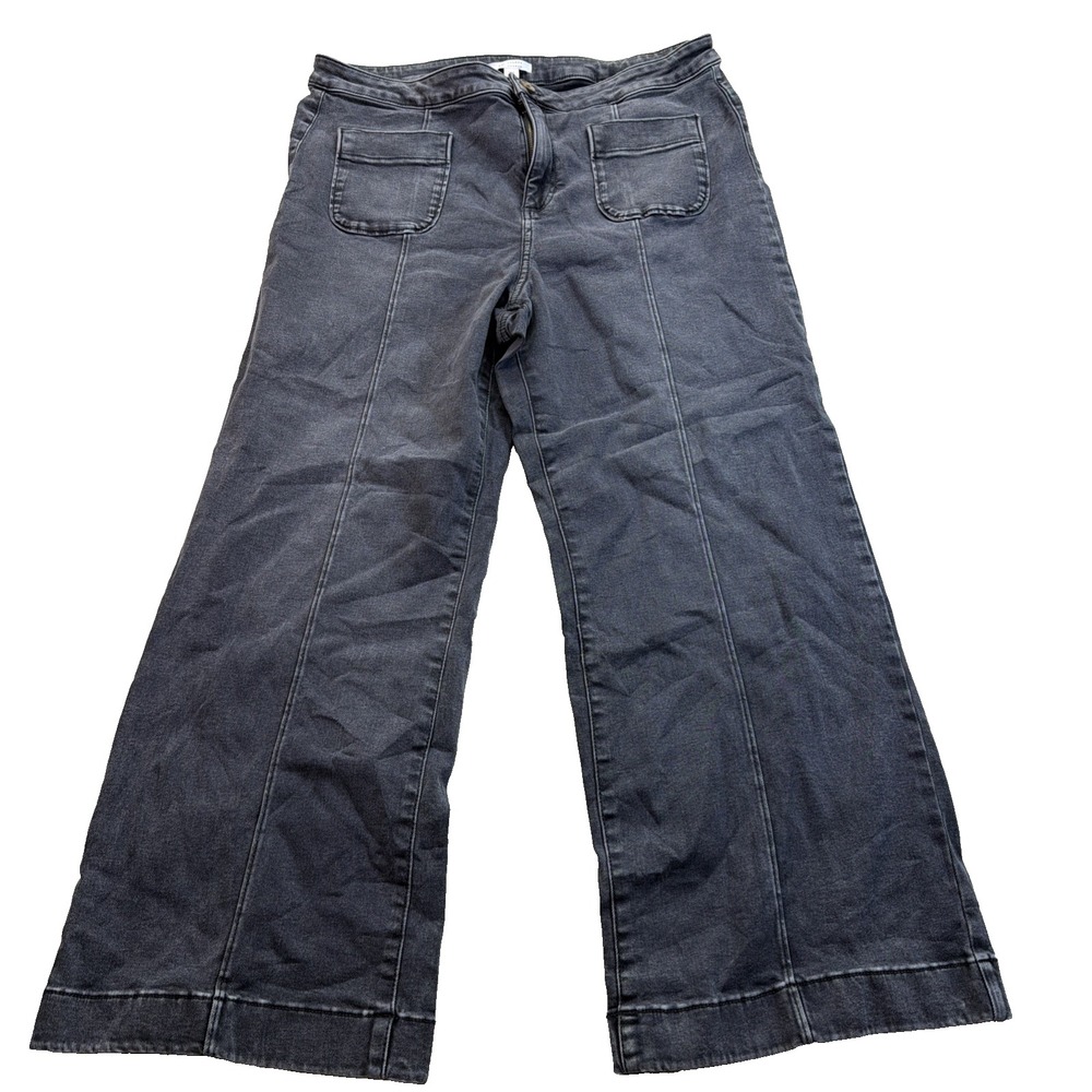 Lauren Conrad Jeans Women's Size 18P Charcoal Gray Super High Rise Wide Leg